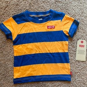 Levi’s || blue and orange striped shirt NWT